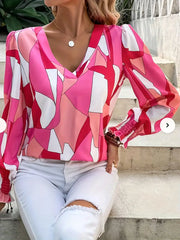 Aurélie – Geometric Summer Women’s Blouse