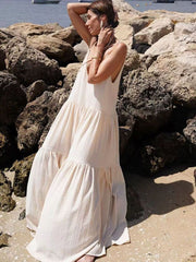 Janna – Stylish V-neckline Women's Maxi Dress
