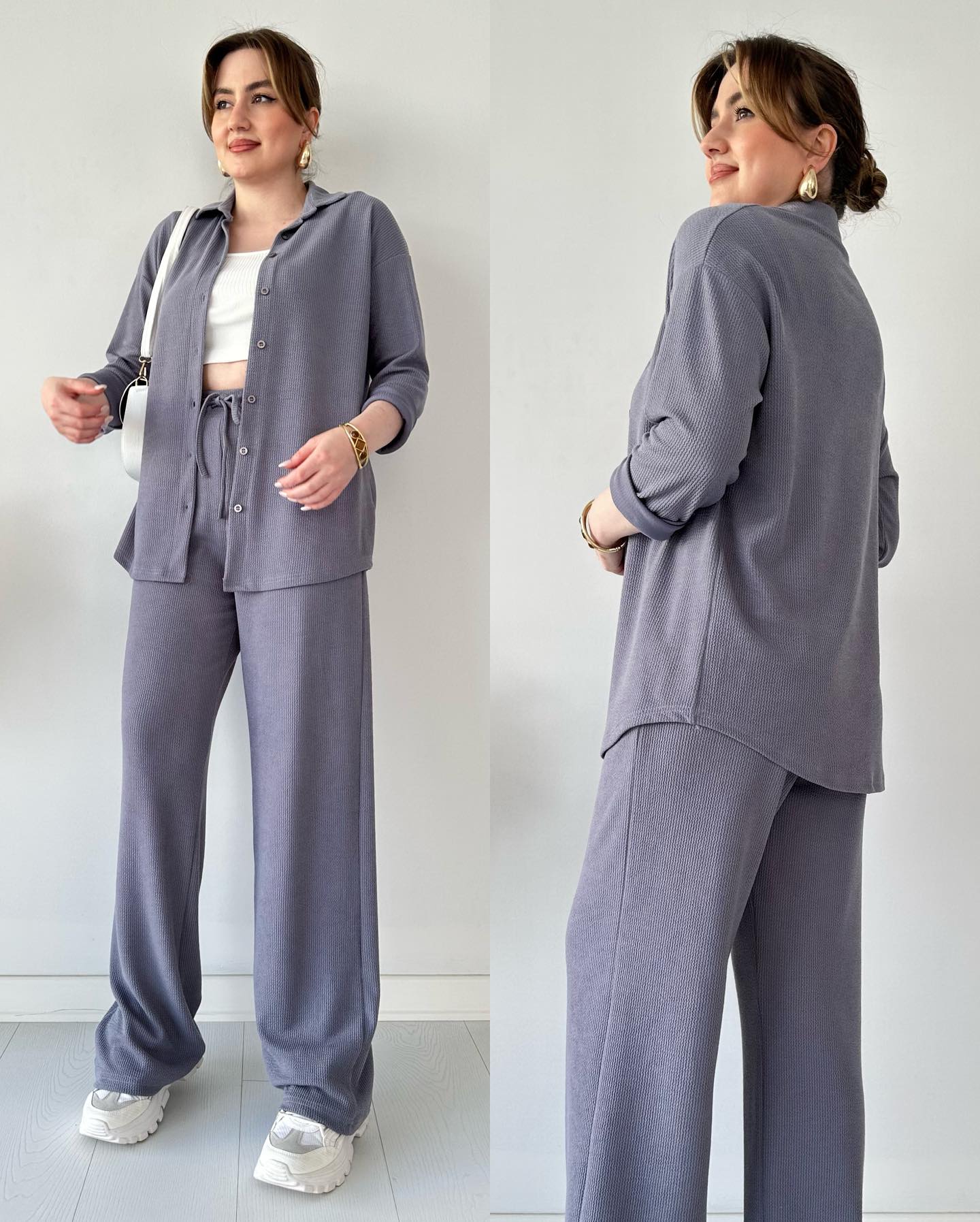 Zara – Front Button Two Piece Co-Ord Set for Women