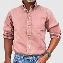 Omar – Vintage Wash Long Sleeve Shirt for Men