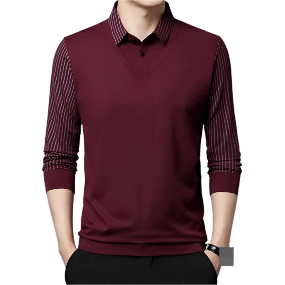 David – Classic Striped Men’s Layered Shirt