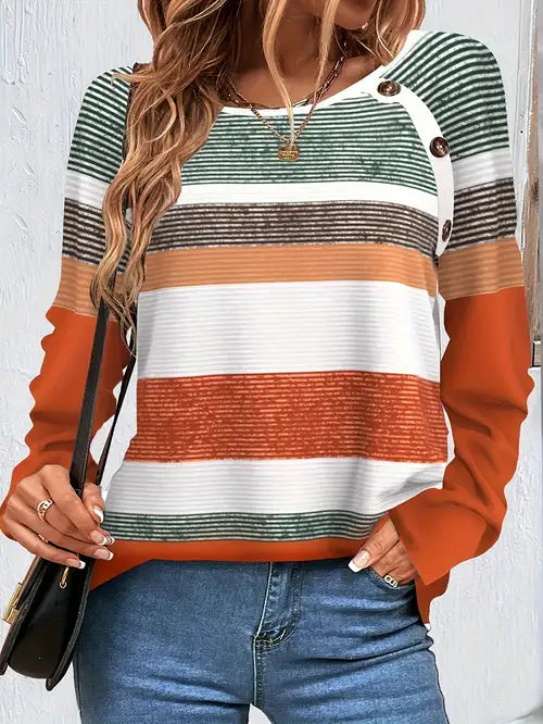 Luciana – Casual Chic Women's Striped Sweater