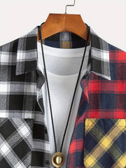 Michael – Checkered Color Block Shirt