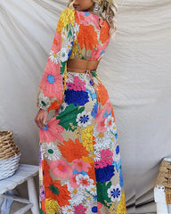 Christine – Floral A-Line Maxi Dress for Women