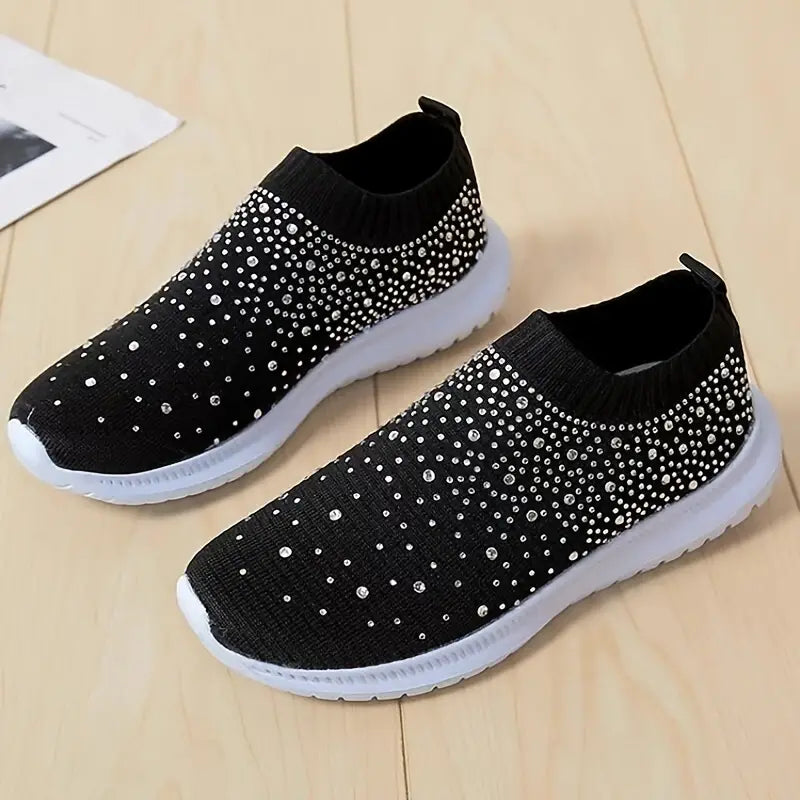 Lina – Glamorous Women’s Rhinestone Slip-on