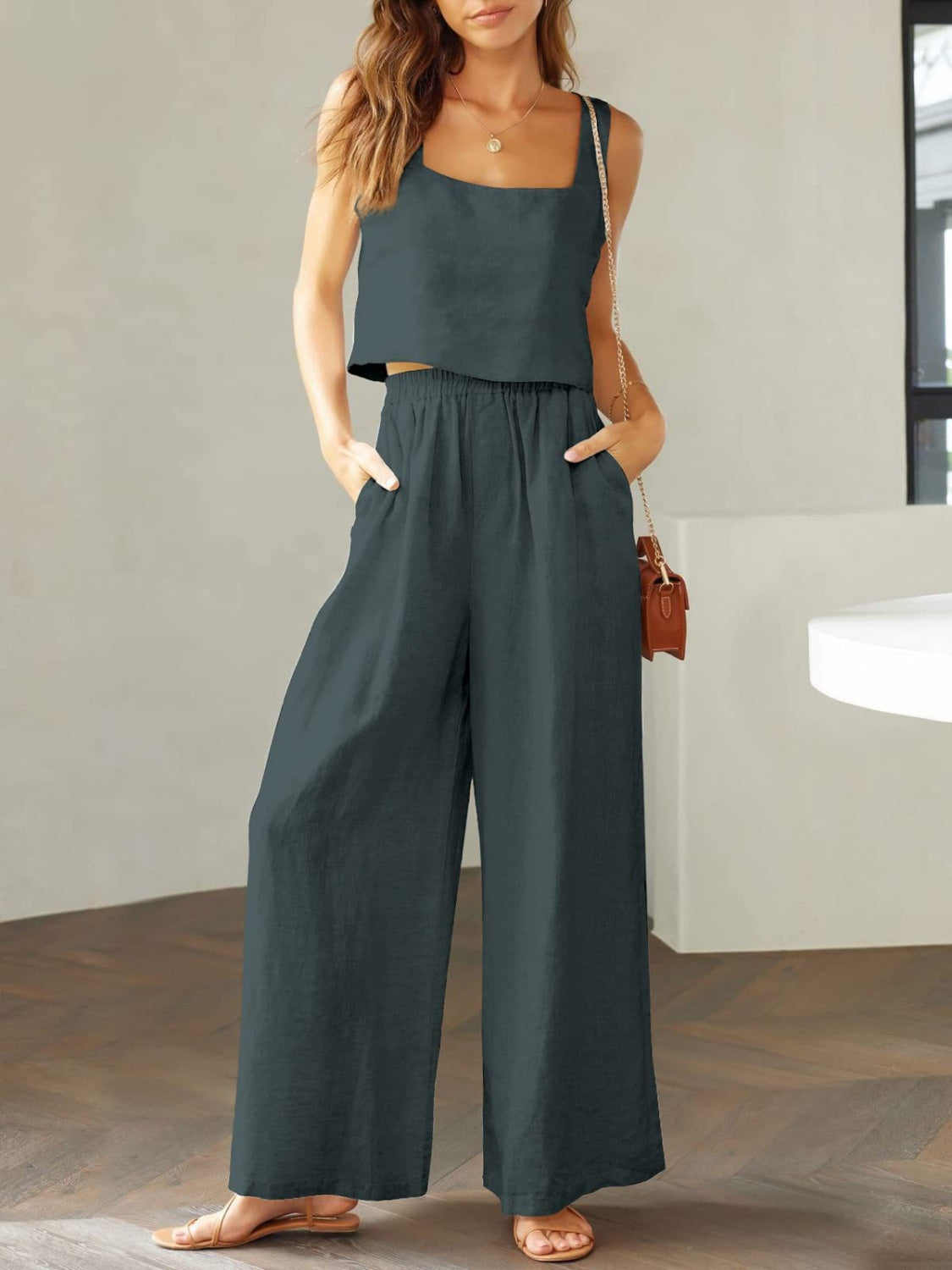 Sofia – Wide Leg Women’s Lounge Set