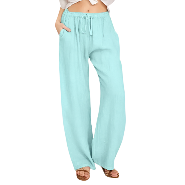 Elena – Lightweight Women's Linen Pants with Drawstring