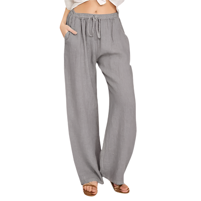 Elena – Lightweight Women's Linen Pants with Drawstring
