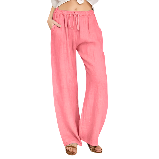 Elena – Lightweight Women's Linen Pants with Drawstring