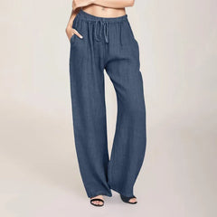 Elena – Lightweight Women's Linen Pants with Drawstring