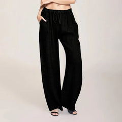 Elena – Lightweight Women's Linen Pants with Drawstring