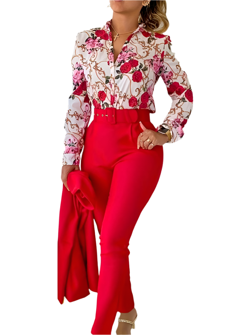 Giulia – Elegant Women’s Blouse and Pants Set