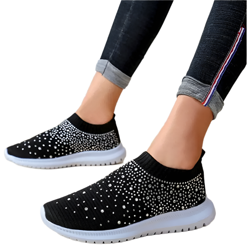 Lina – Glamorous Women’s Rhinestone Slip-on