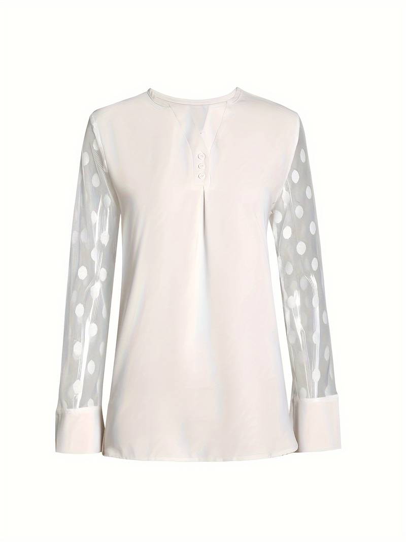 Isabella – Chic Long-Sleeve Top with Notched Neckline For Women