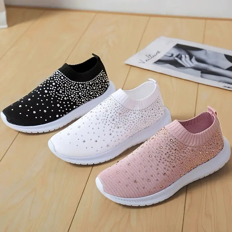 Lina – Glamorous Women’s Rhinestone Slip-on
