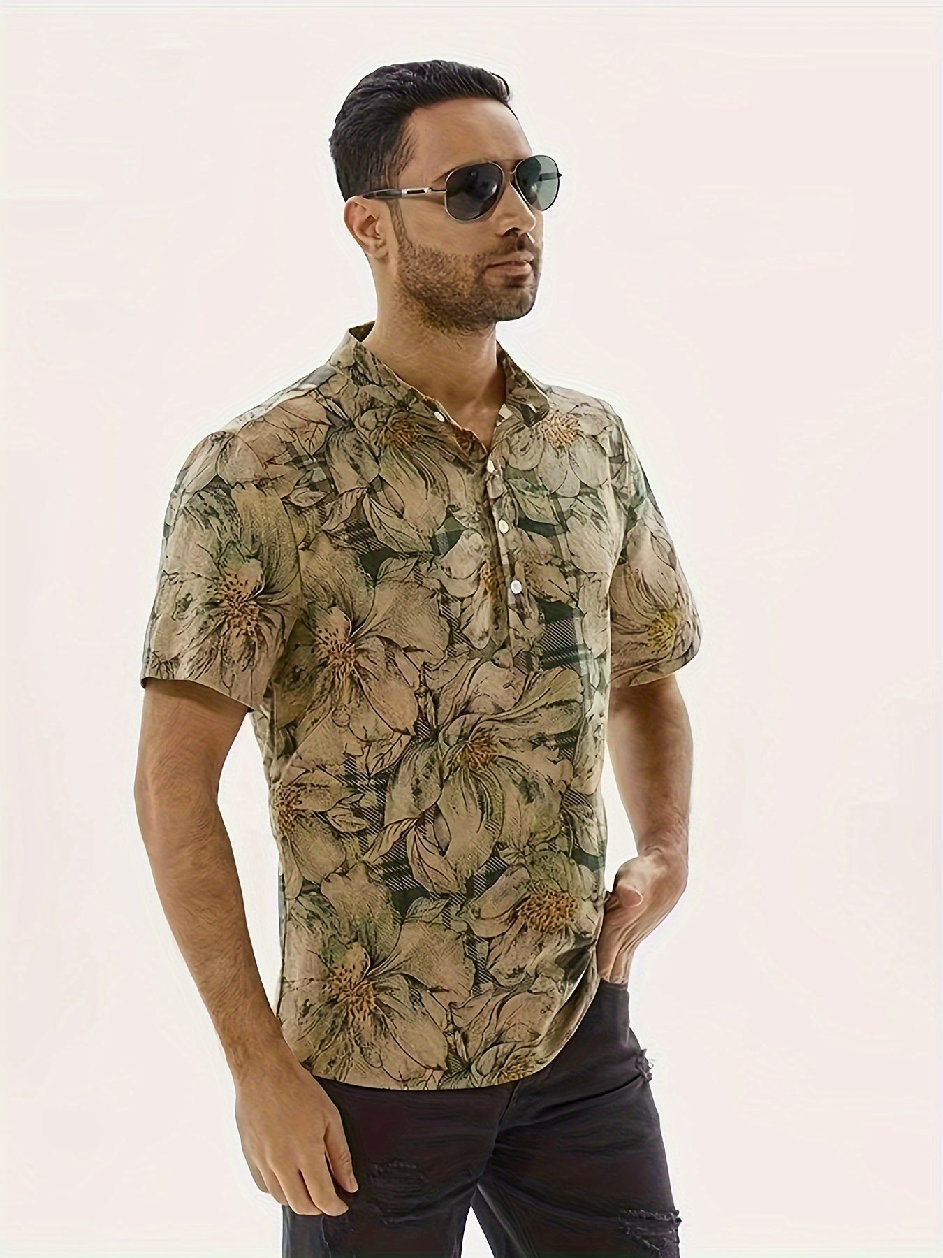 Nicolas – Floral Print Shirt For Men