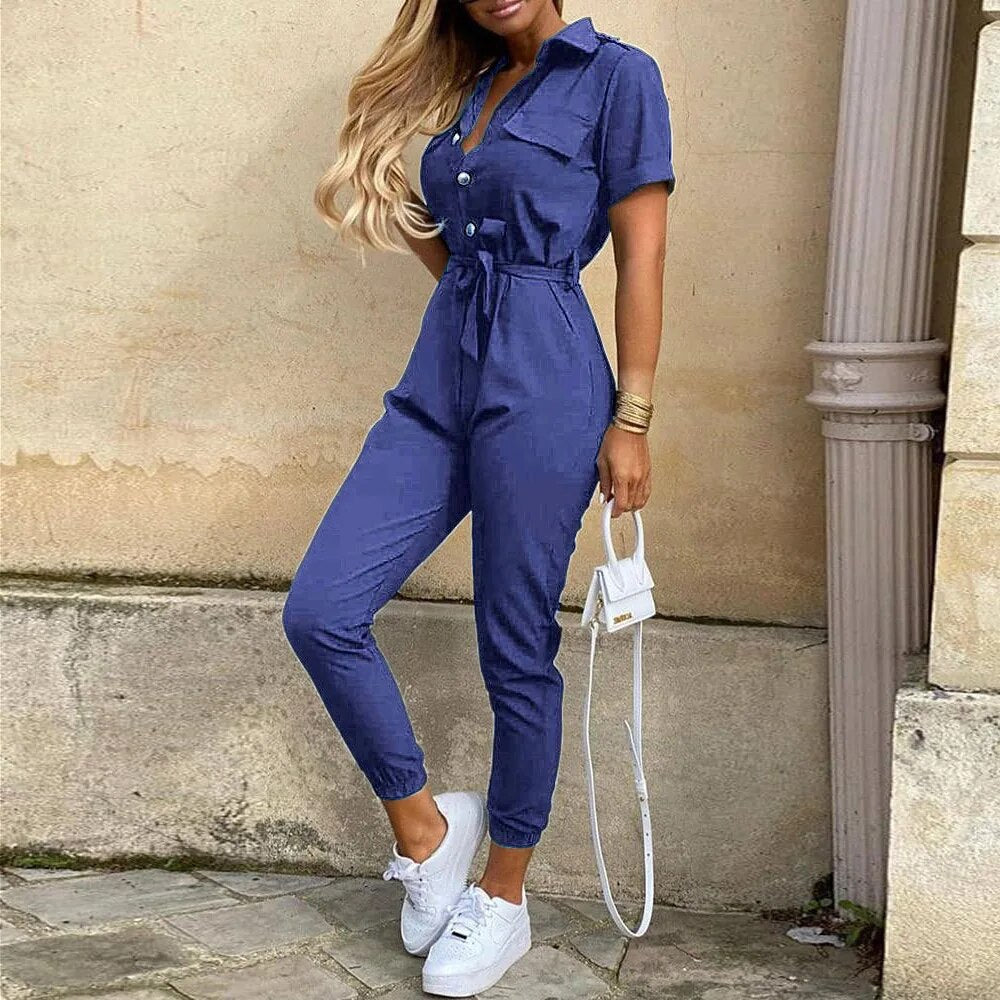 Sofia – Chic Cargo Jumpsuit for Women