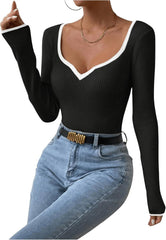 Isabella – Contrast-Binding Women’s Sweater