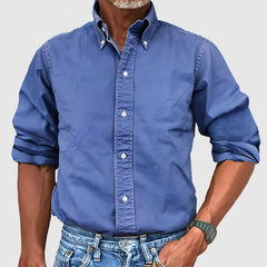 Omar – Vintage Wash Long Sleeve Shirt for Men