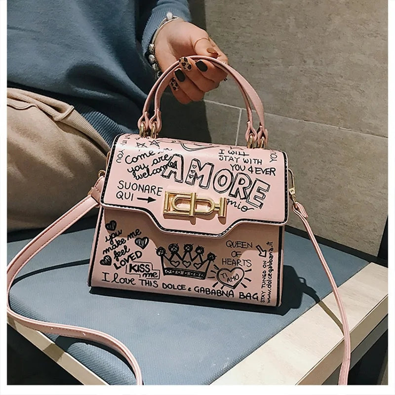 Lucia – Audrey Mini Graffiti Bag For Women