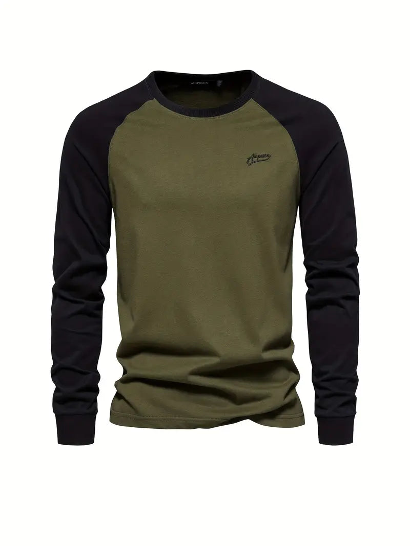 Tyler - Color-Block Long Sleeve T-Shirt for Men