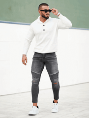 Charles – Riptide Gray Denim Jeans for Men