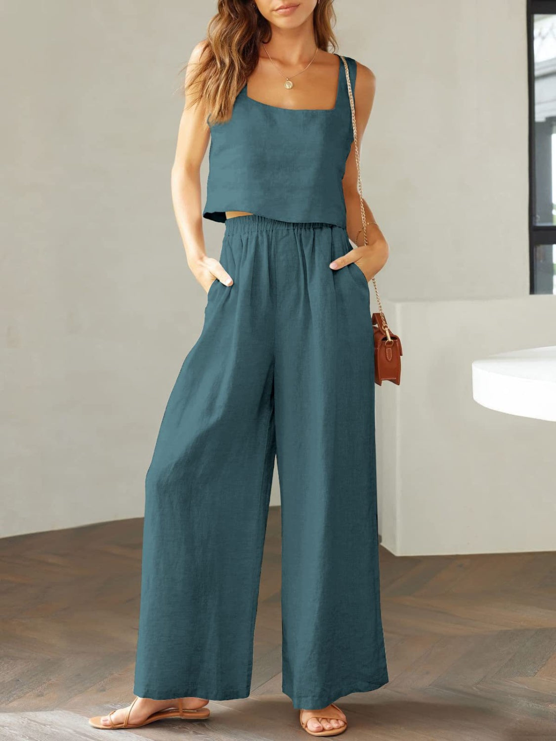 Sofia – Wide Leg Women’s Lounge Set