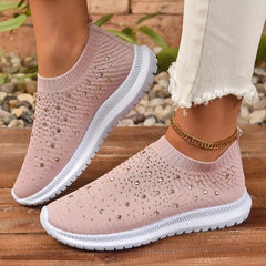 Lina – Glamorous Women’s Rhinestone Slip-on