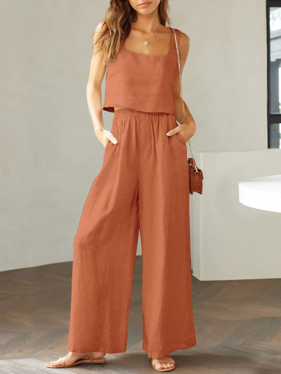 Sofia – Wide Leg Women’s Lounge Set