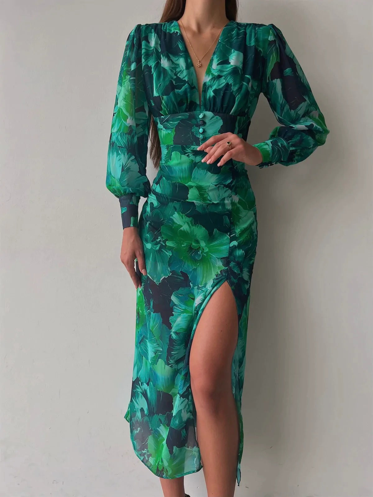 Giulia – Long-Sleeve Floral Summer Dress for Women
