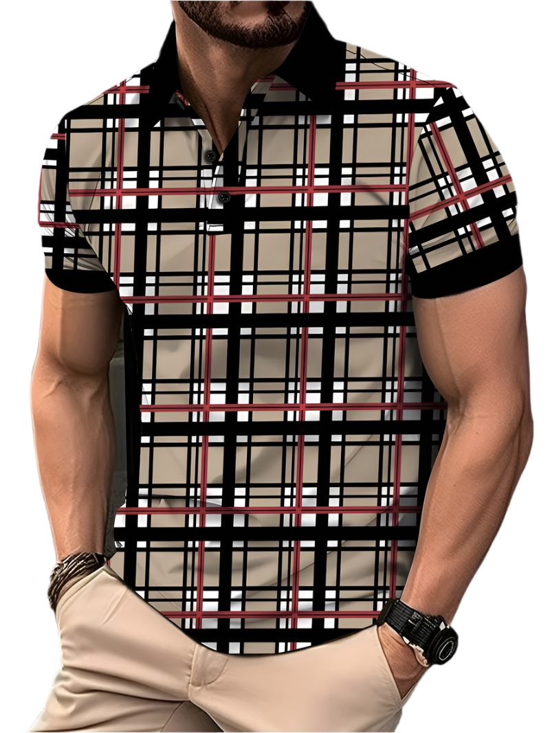 Christoff – Graphic Check Pattern Men’s Shirt