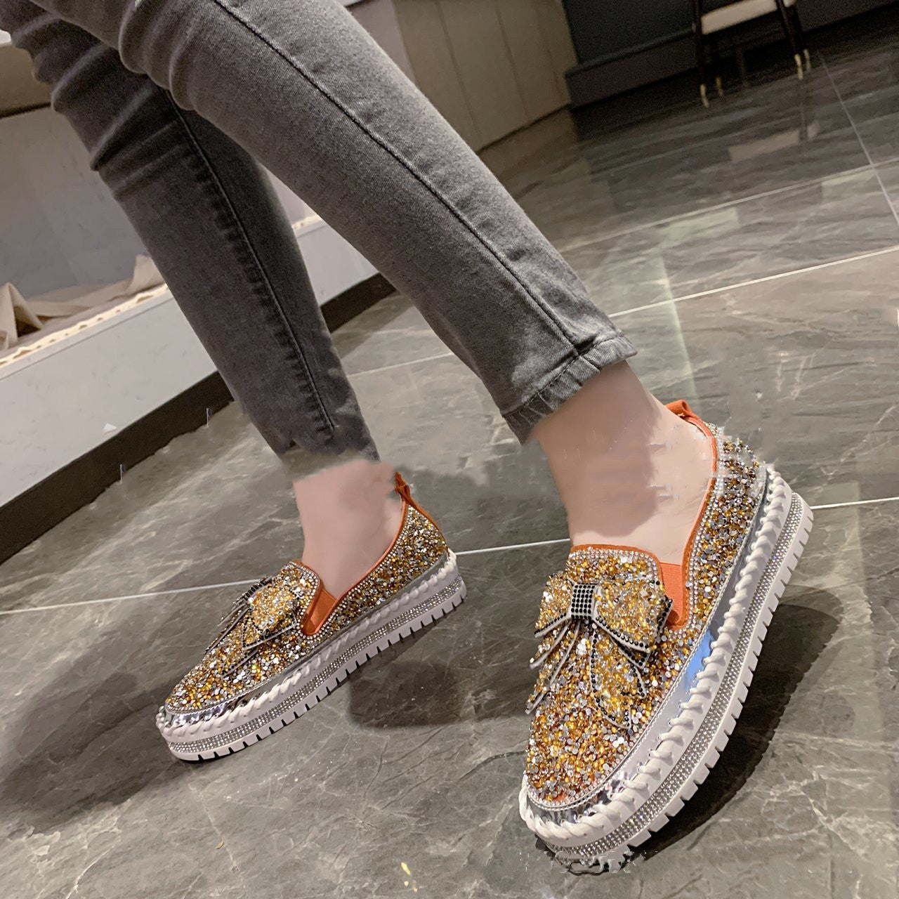 Cecilia – Rhinestone Women’s Slip-on Shoes