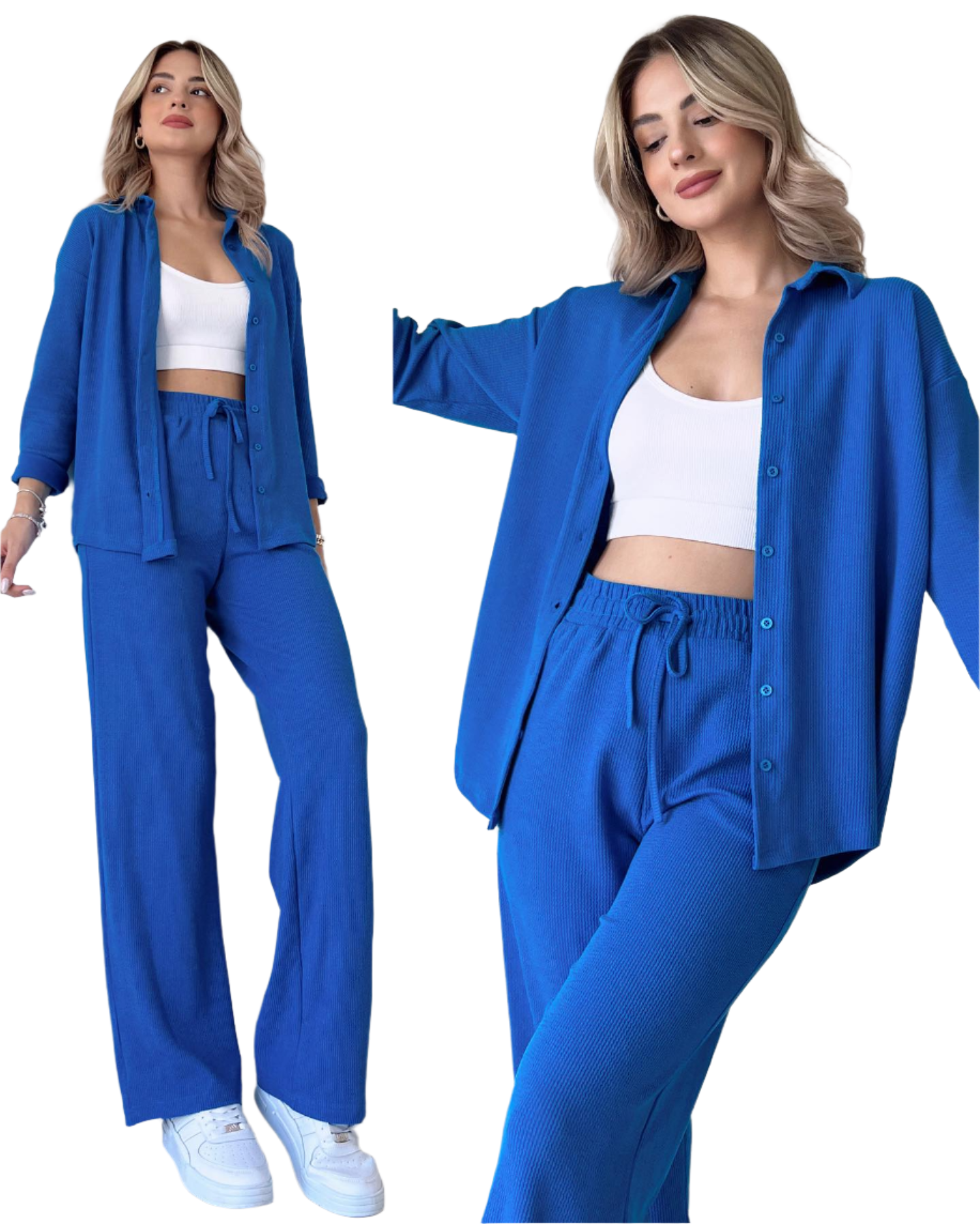 Zara – Front Button Two Piece Co-Ord Set for Women