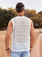 Isaac – Ethnic Hollow-Out Tank Top for a Unique Summer Style