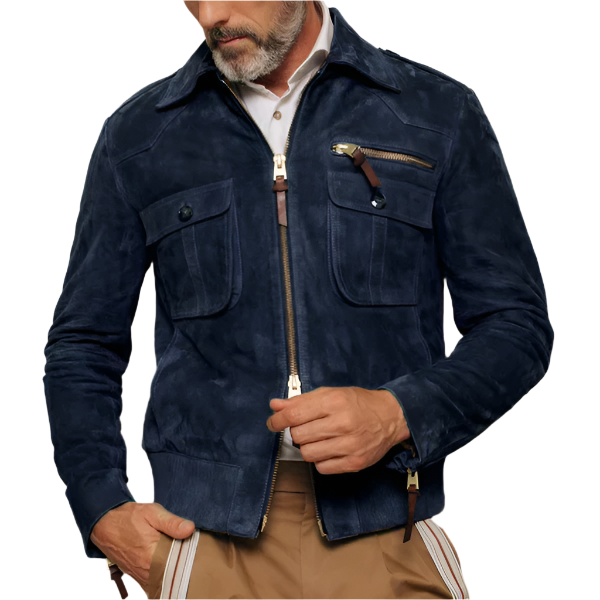 Alvin – Timeless Men’s Retro Suede Lapel Jacket