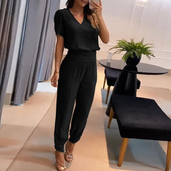 Chiara – Elegant Women’s Printed Blouse and Trousers Set