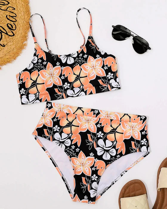 Eyrika – Floral Women’s Bikini with Spaghetti Straps