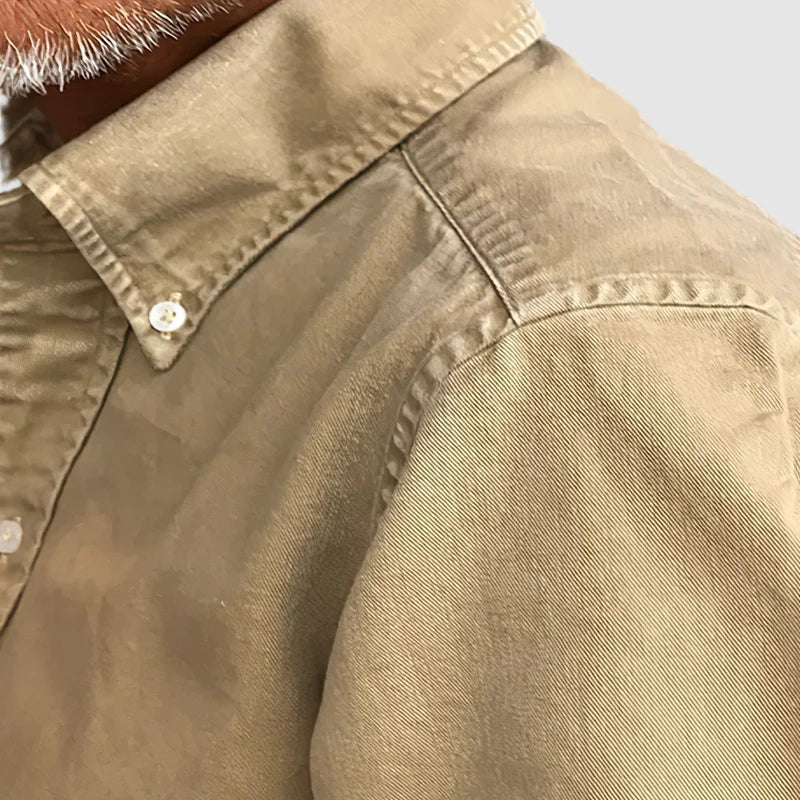 Omar – Vintage Wash Long Sleeve Shirt for Men