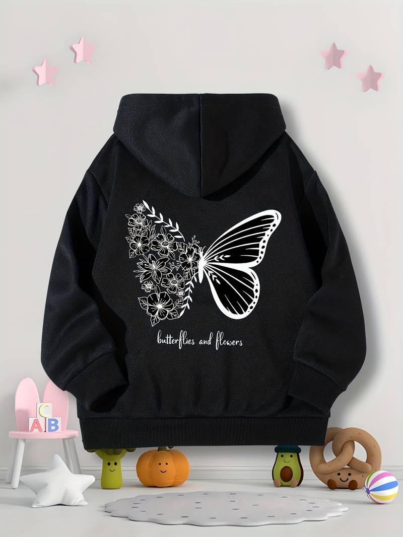 Elena – Butterfly and Flowers Women’s Hoodie