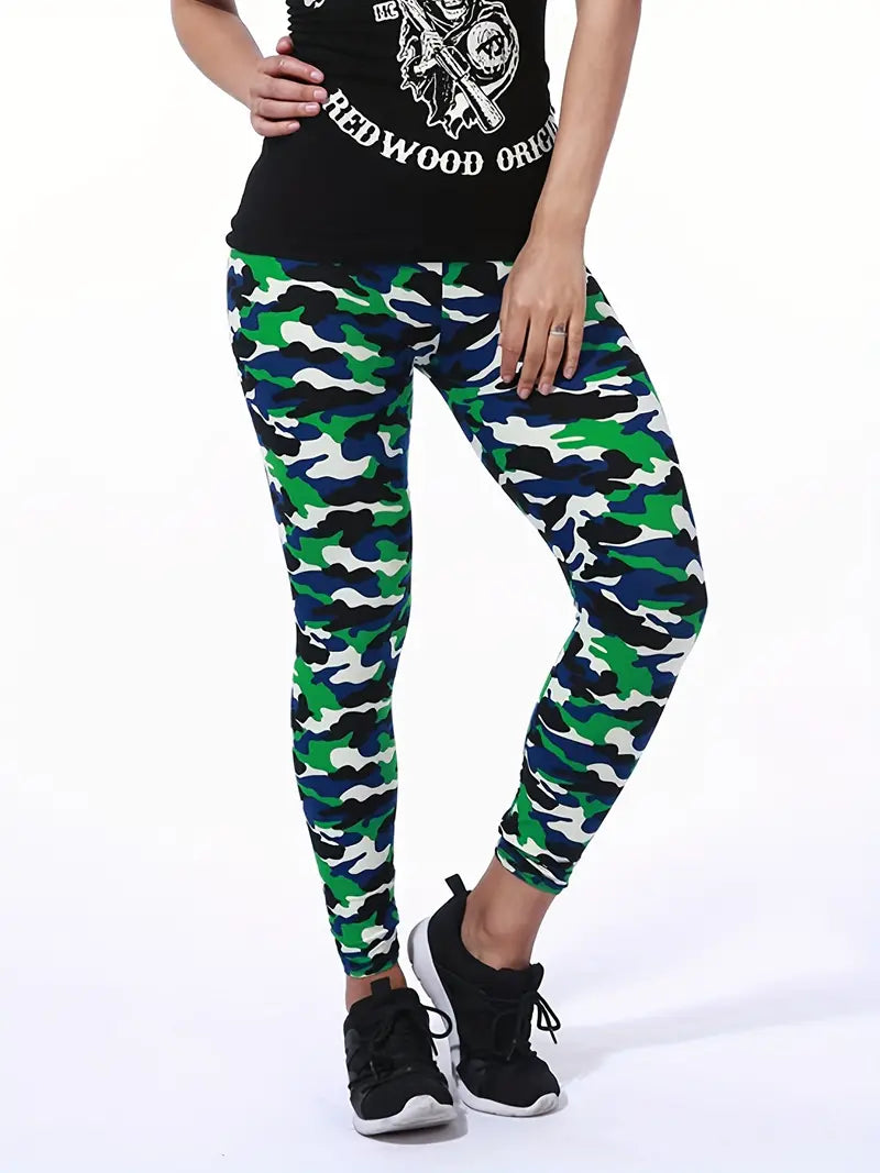 Aurora – Casual High-Waisted Camouflage Leggings