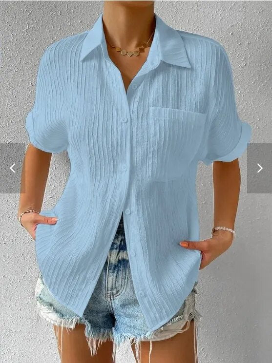 Valeria – Lightweight Pleated Women's Shirt