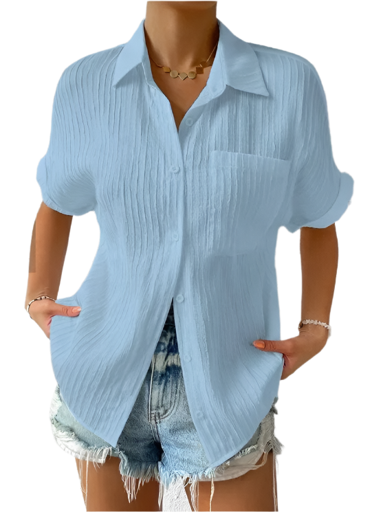 Valeria – Lightweight Pleated Women's Shirt