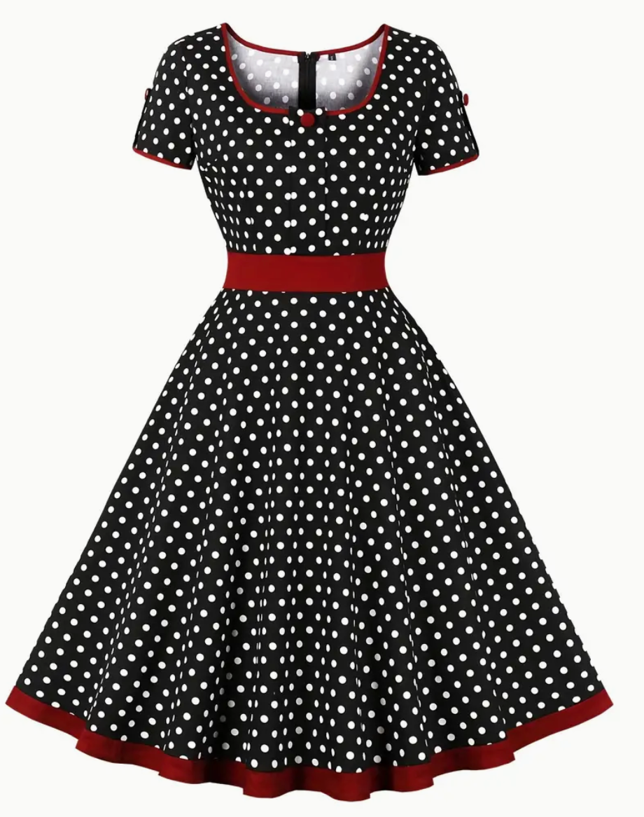 Retro Chic - Beautiful Vintage Polka Dot Dress for Spring/Summer