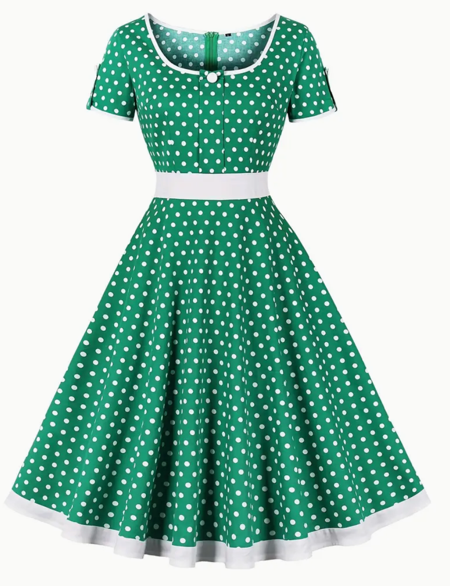 Retro Chic - Beautiful Vintage Polka Dot Dress for Spring/Summer