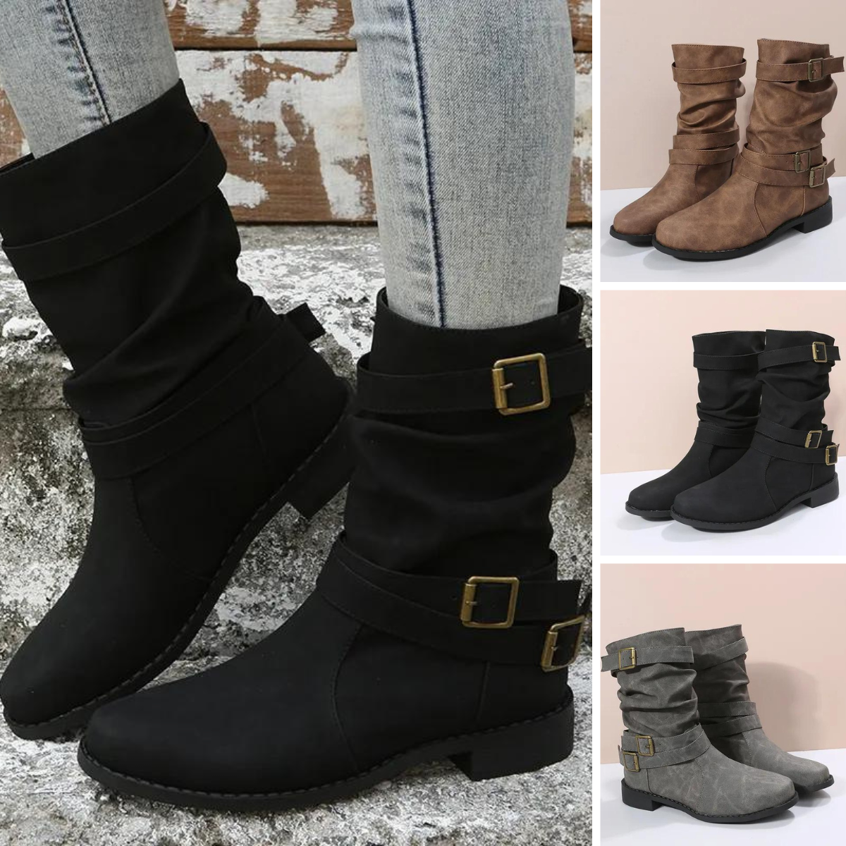 Clara – Stylish Low-Heel Ankle Boots for Women