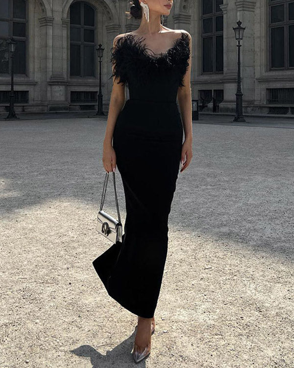 Andie – Tube Feather Mermaid Women's Dress