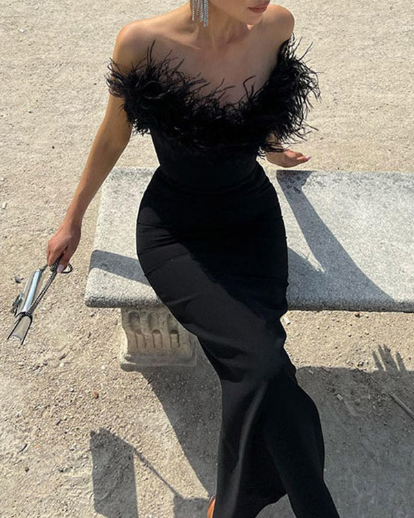 Andie – Tube Feather Mermaid Women's Dress