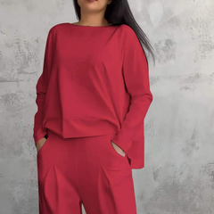 Lily – Comfortable Women's Crew Neck Set