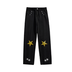 Raffaele – Star Embroidery Patches Baggy Jeans for Men