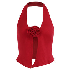 Isabella – Elegant Women's Summer Top with Rose Detail